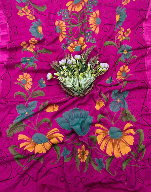 761A Crepe Magenta Suit Fabric / CKC Crepe Suits