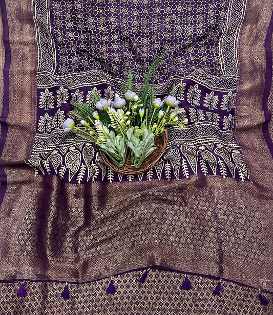 Dola Silk Purple Suit Fabric/ CKC Partywear Collection