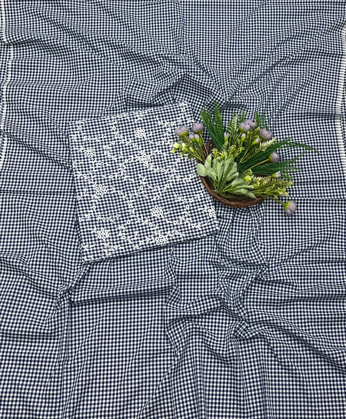 36B Cotton Navy Blue Suit Fabric / CKC Cotton Bazaar