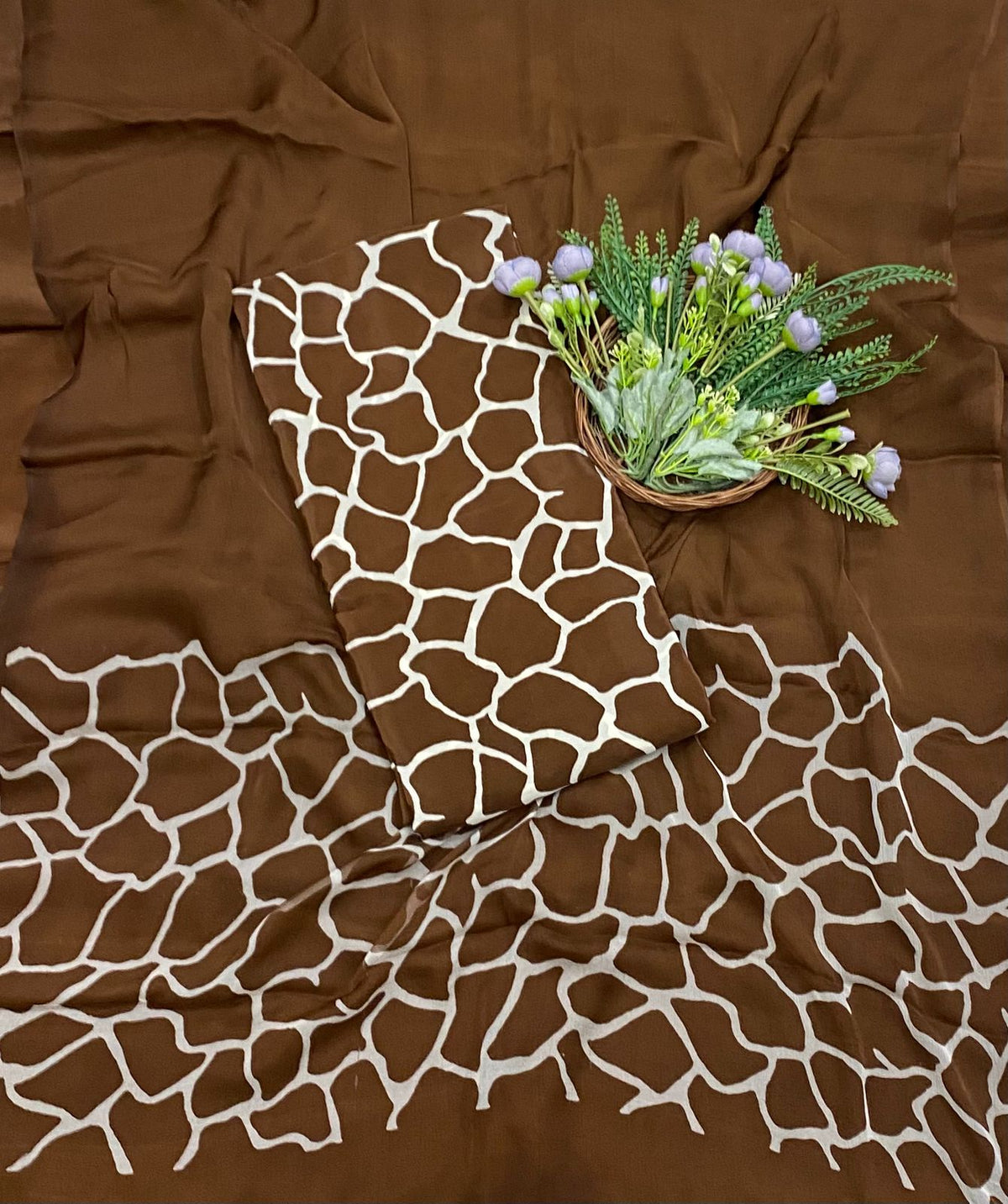 Crepe Brown Suit Fabric - Studio CKC