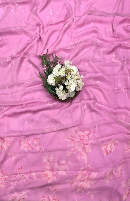 963 Georgette Pink Suit Fabric / CKC Georgette Suits