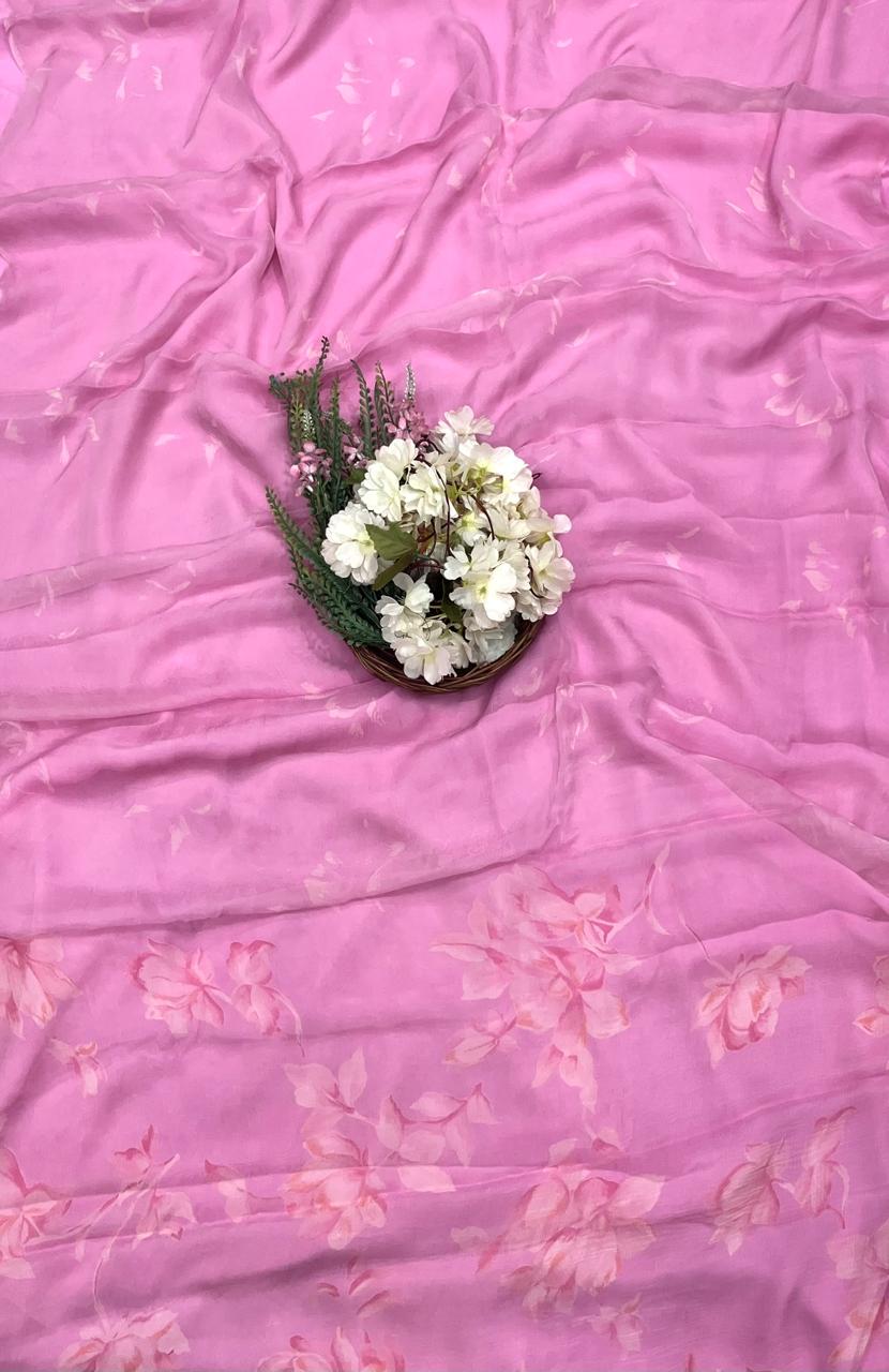 963 Georgette Pink Suit Fabric / CKC Georgette Suits