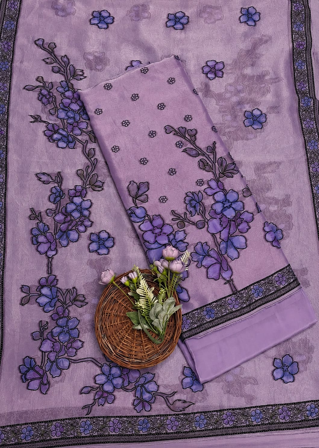 Tissue Light Purple Suit Fabric/ CKC Partywear Collection