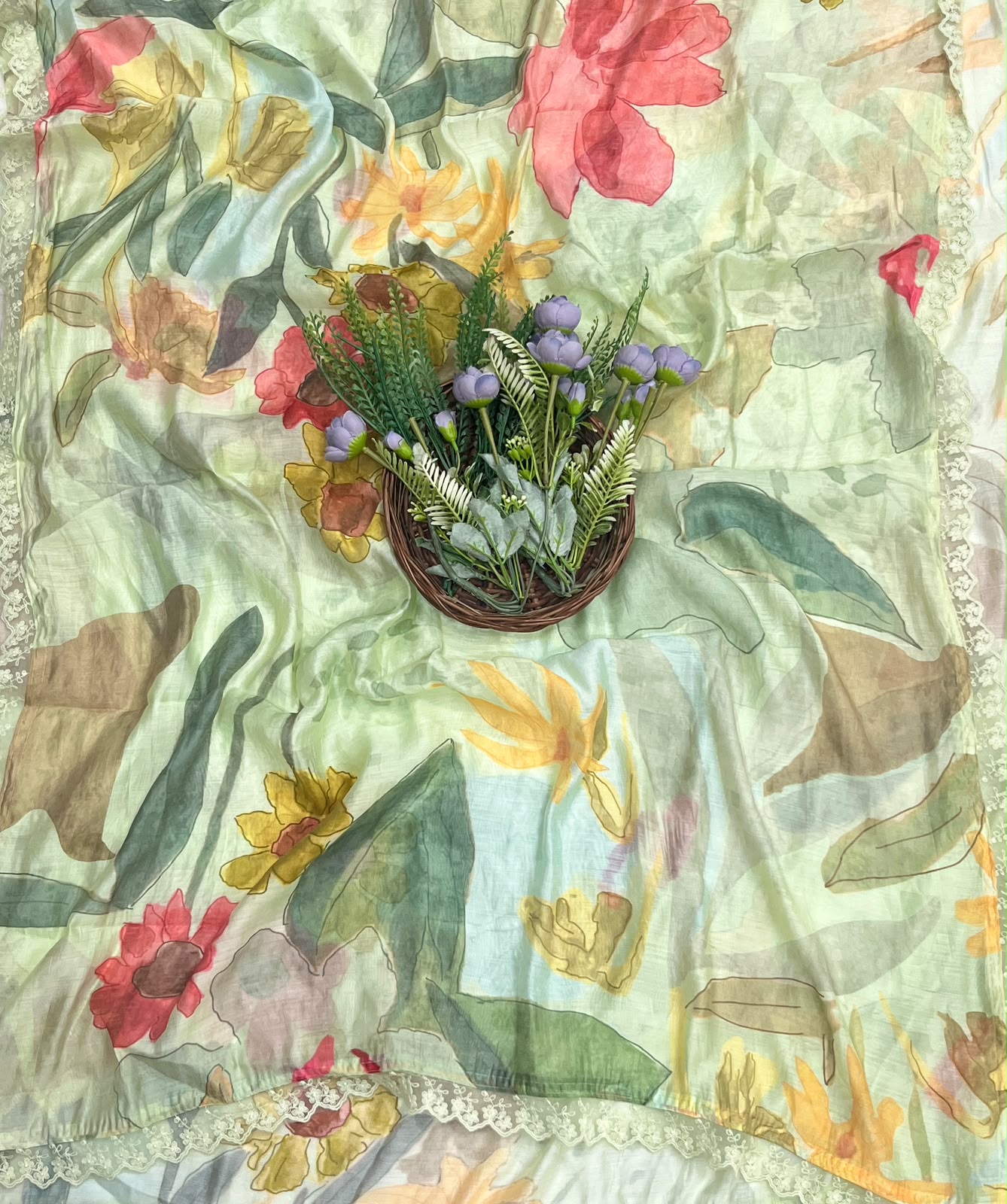 334C Muslin Light Pista Green Suit Fabric / CKC Muslin Suits