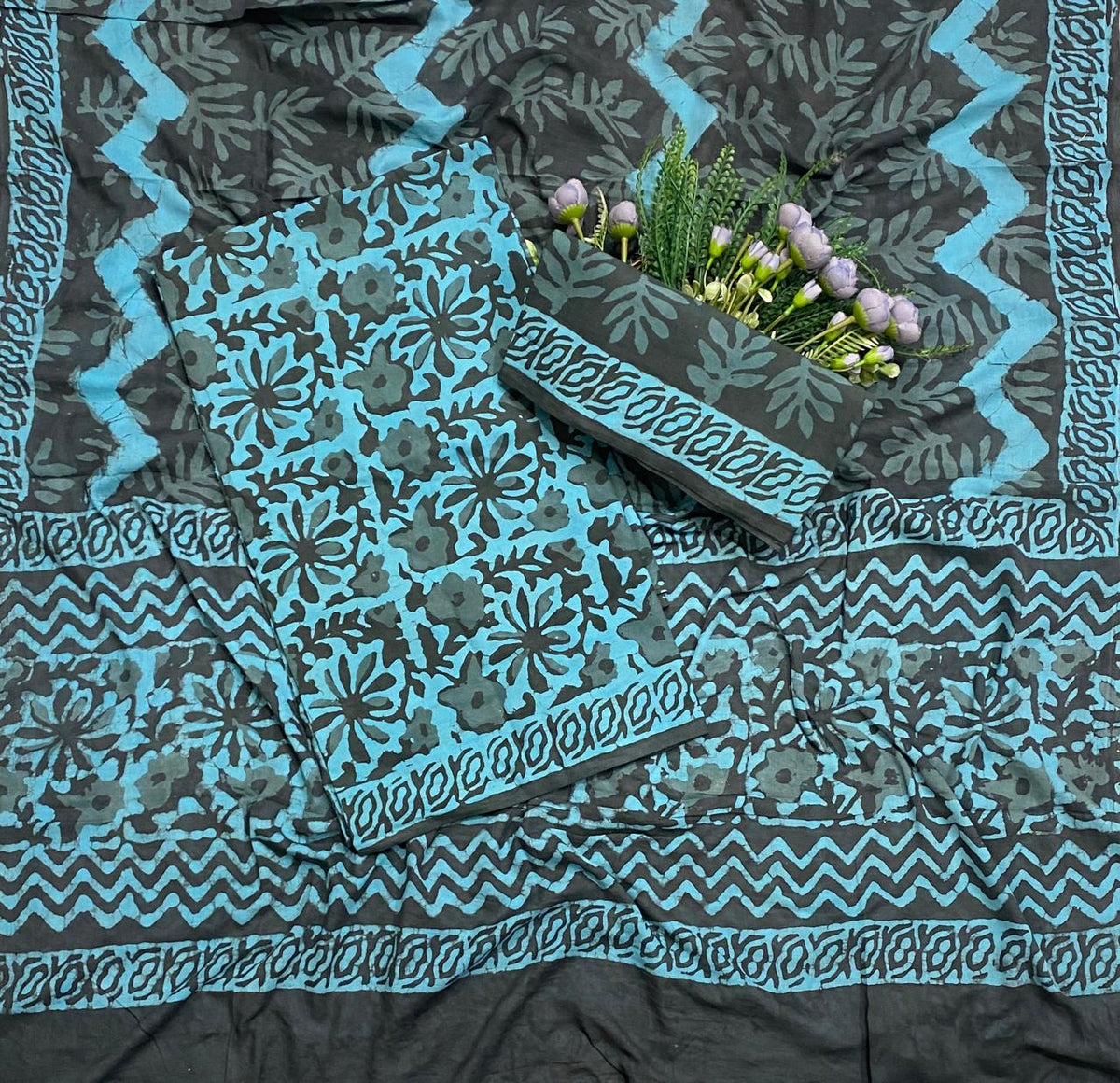 Cotton Blue Suit Fabric - Studio CKC