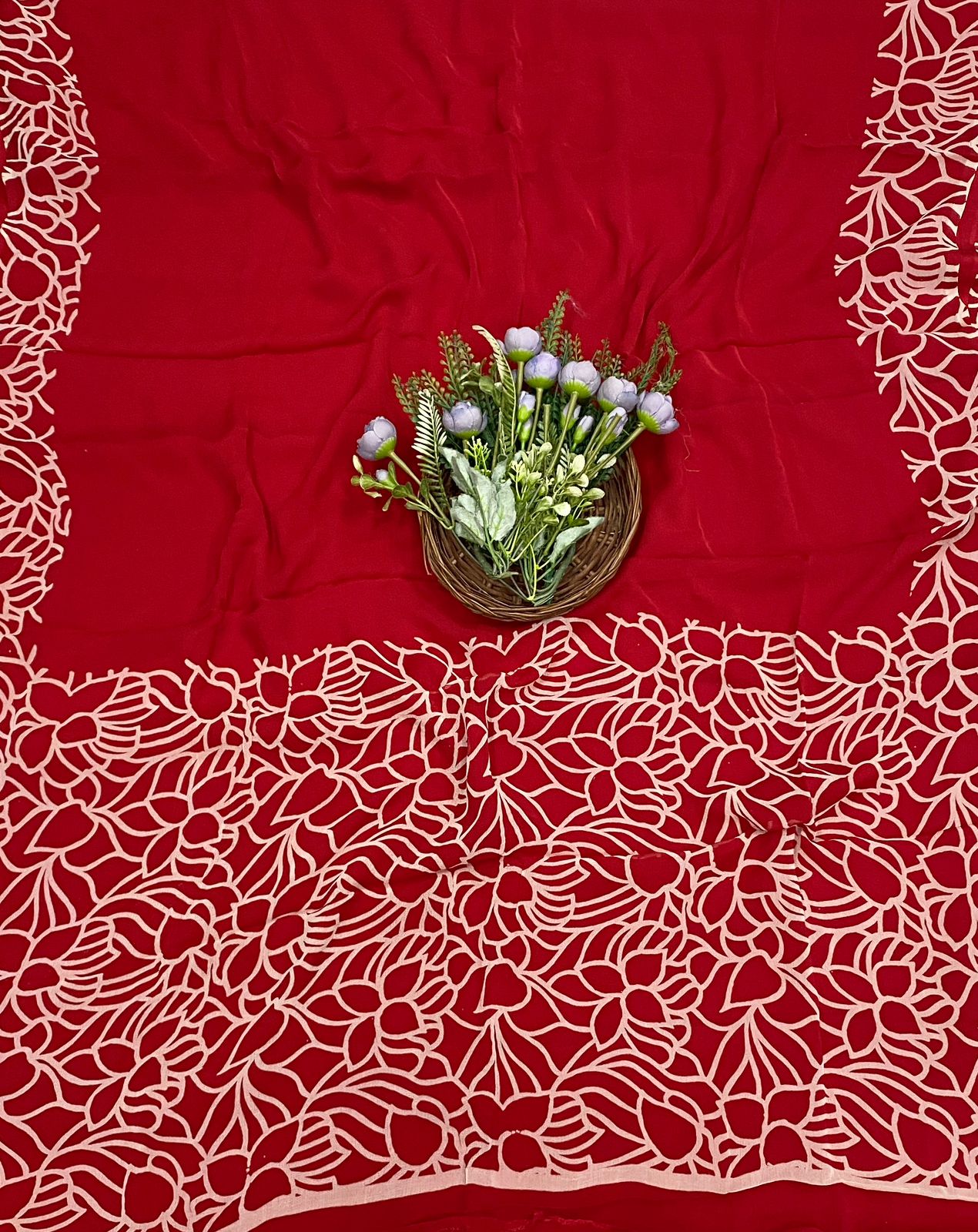 494C Crepe Red Suit Fabric / CKC Crepe Suits