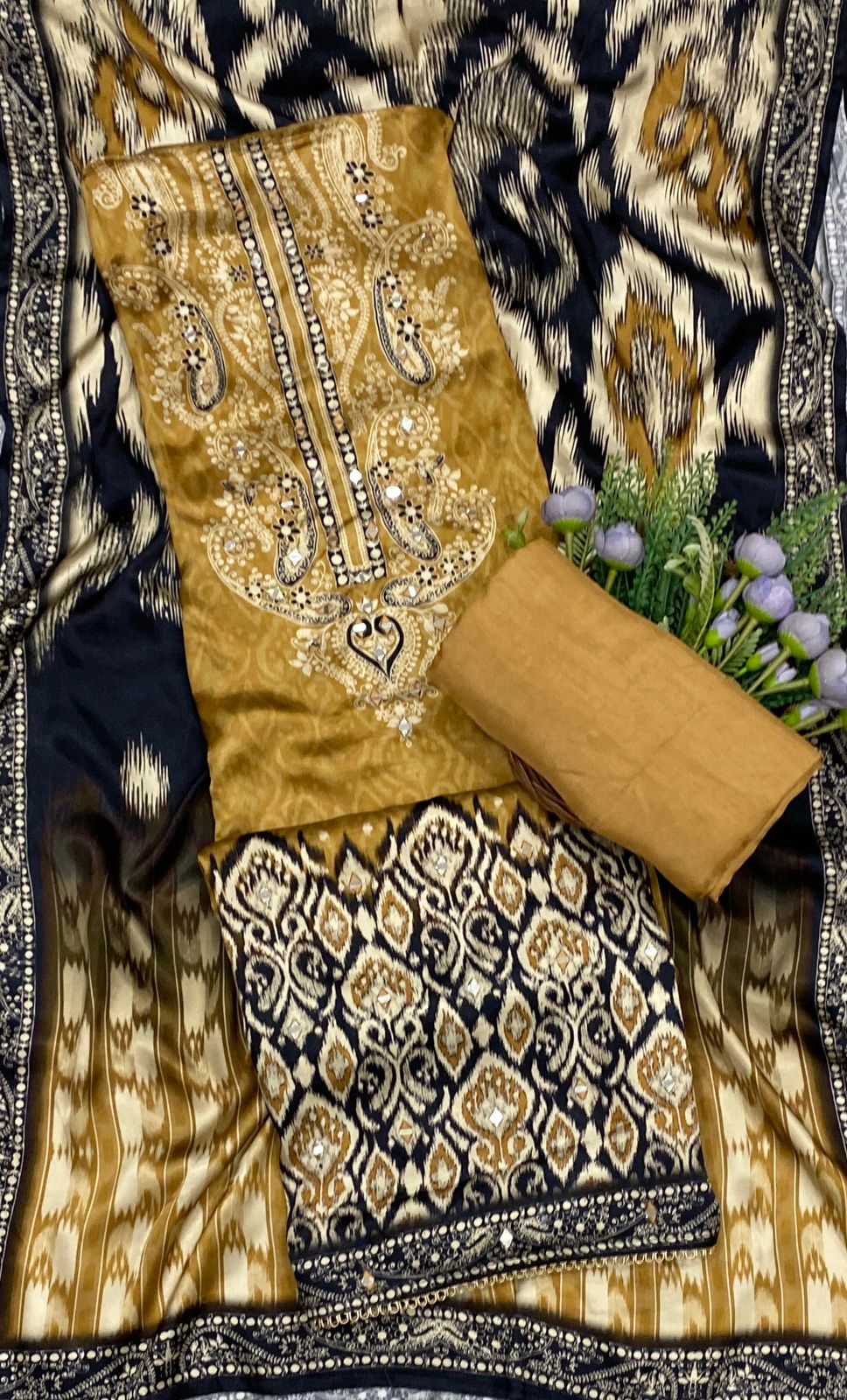 475C Gajji Skin Beige Suit Fabric / CKC Jaipuri Suits