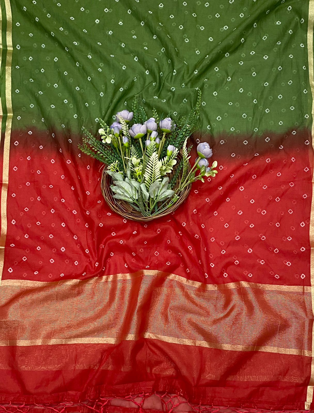 569C Mul Cotton Red Suit Fabric / CKC Mul Cotton