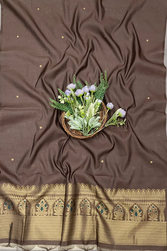 638C Jamdani Brown Suit Fabric / CKC Jamdani Suits