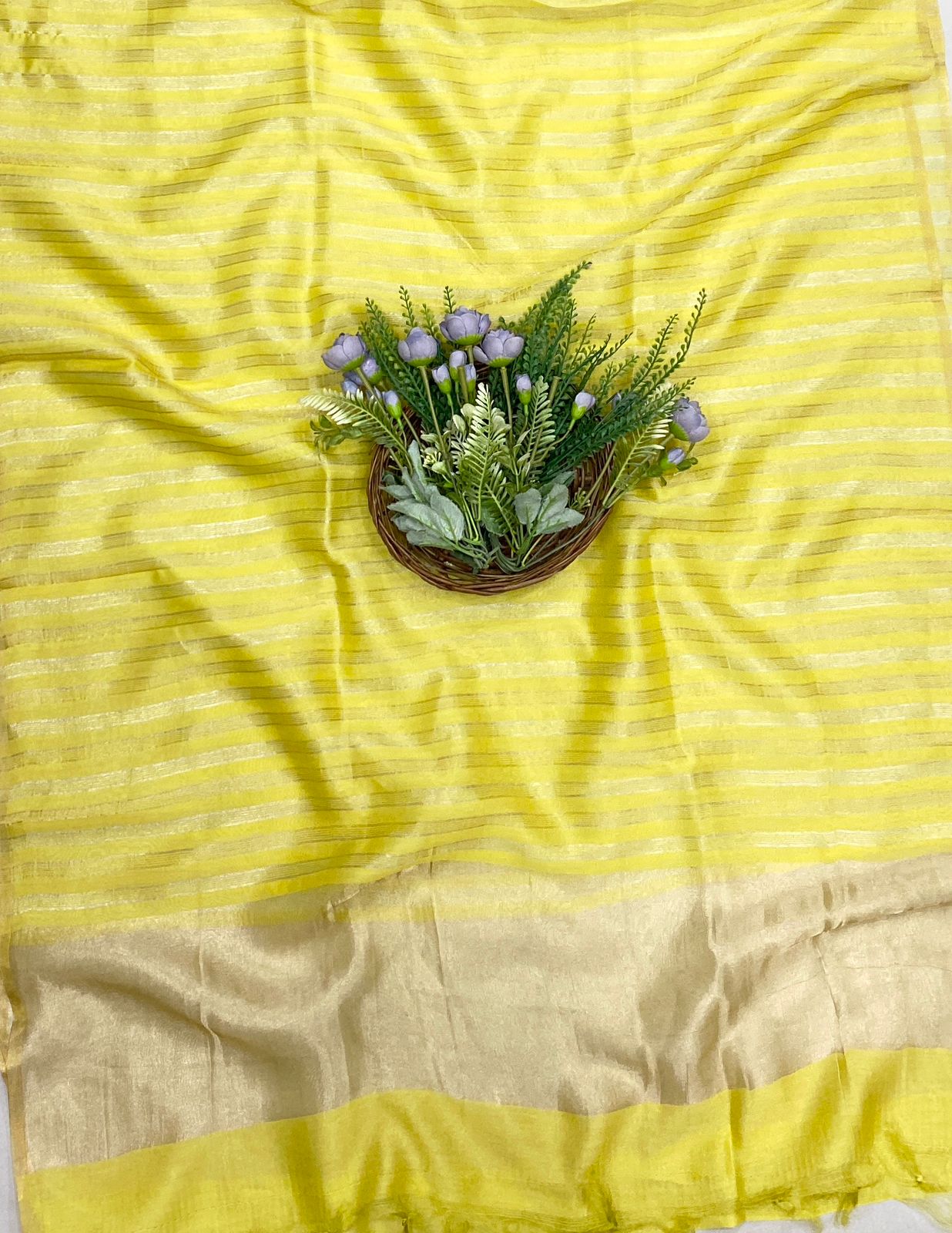 595C Mushrise Tissue Lime Yellow Suit Fabric/ CKC Partywear Collection