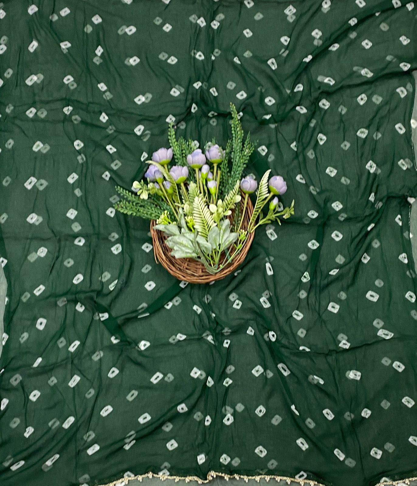 581C Jaipuri Crepe Dark Green Suit Fabric / CKC Jaipuri Suits