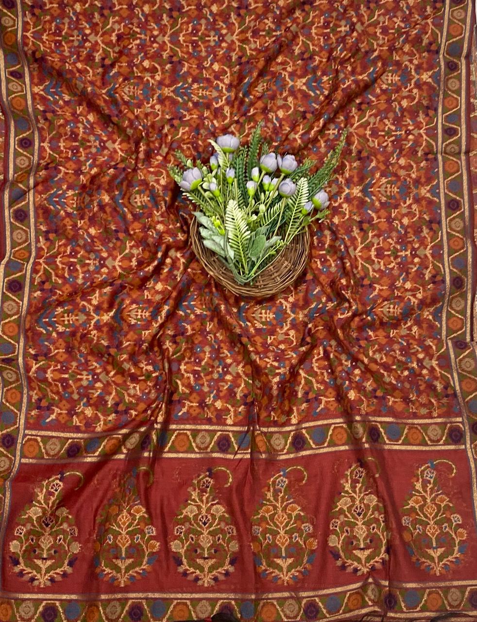 683C Jamdani Red Suit Fabric / CKC Jamdani Suits