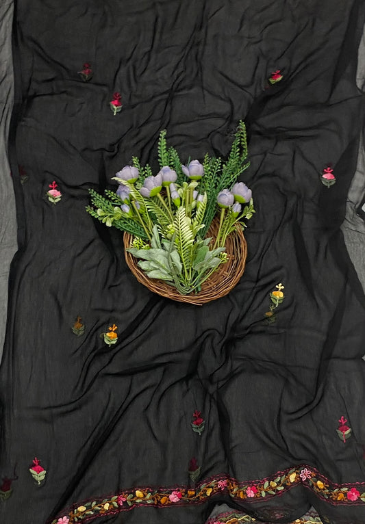 761C Georgette Black Suit Fabric / CKC Georgette Suits