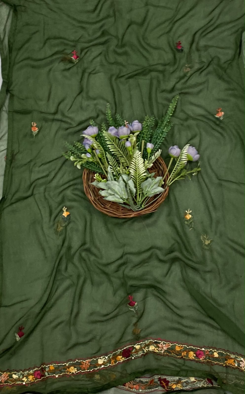 762C Georgette Dark Green Suit Fabric / CKC Georgette Suits