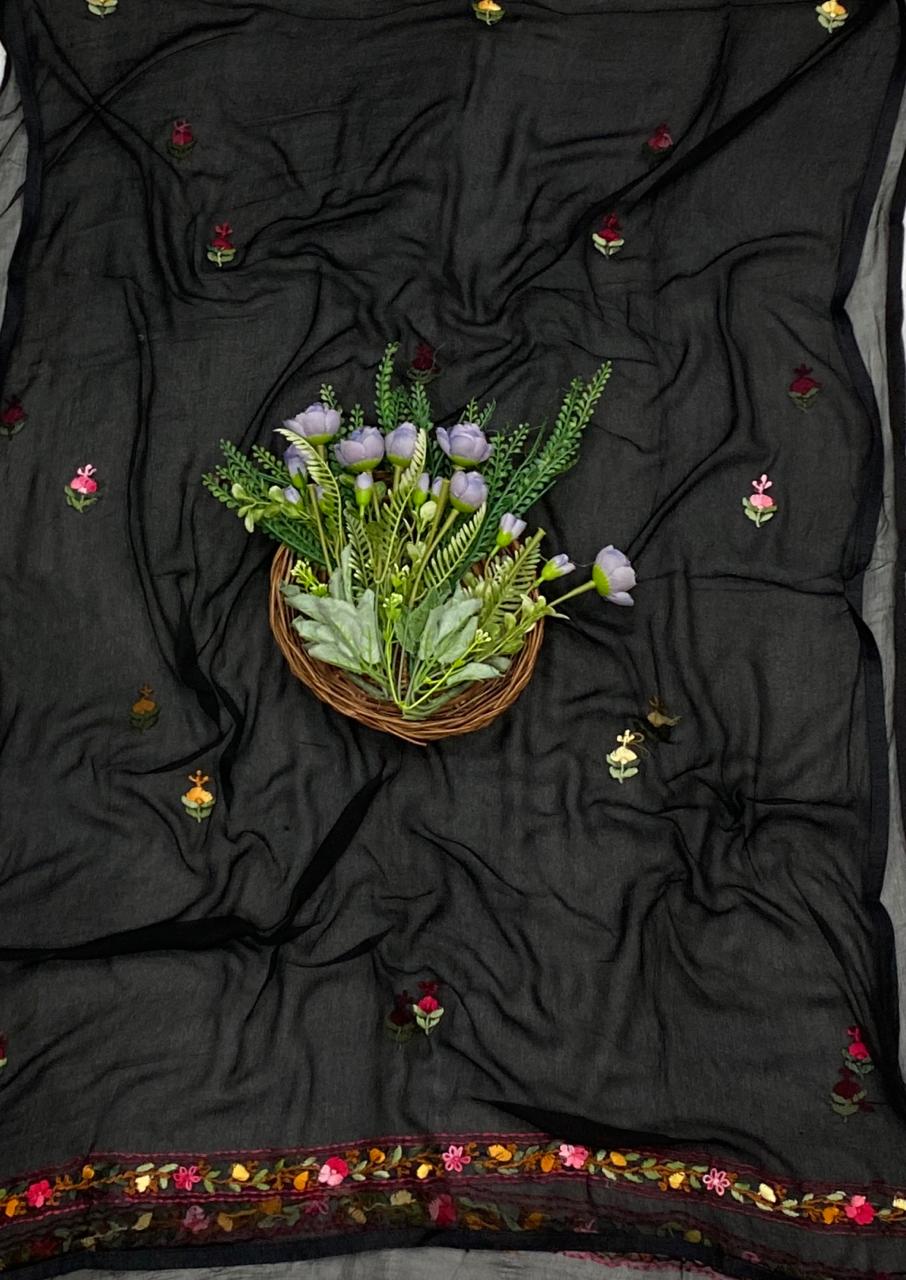 760C Georgette Black Suit Fabric / CKC Georgette Suits