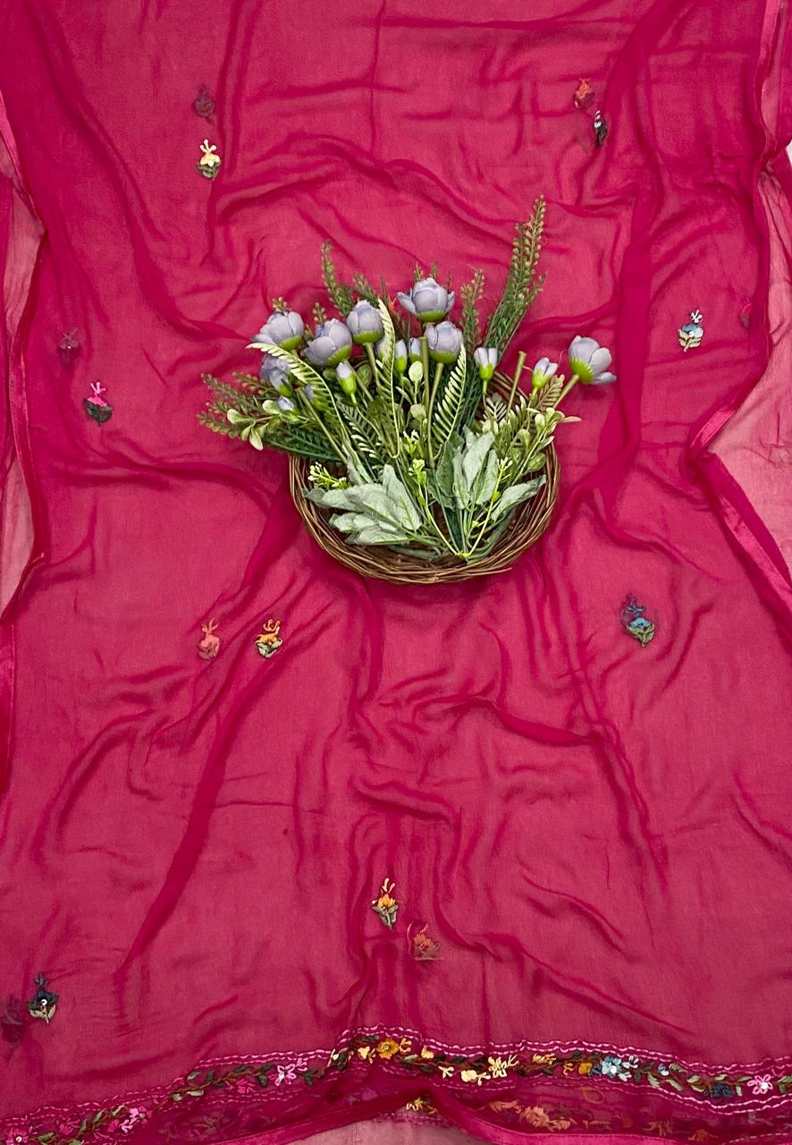 759C Georgette Hot Pink Suit Fabric / CKC Georgette Suits