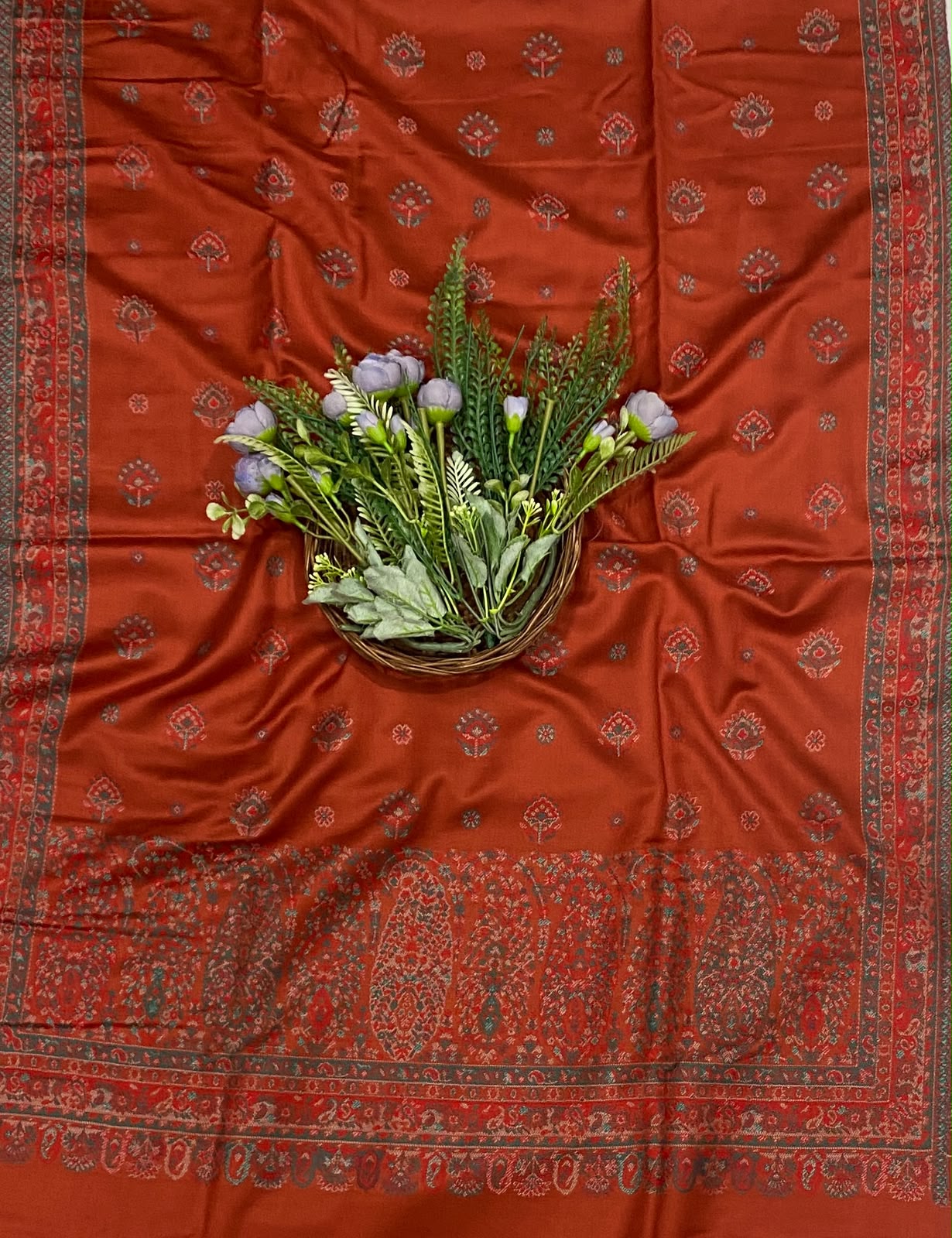 797C Pashmina Orange Suit Fabric/ CKC Winter Suits