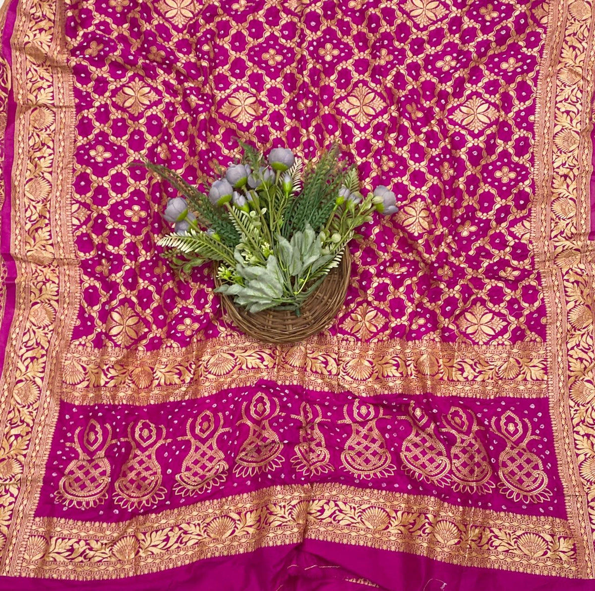 965C Malai Silk Rani Pink Suit Fabric / CKC Jaipuri Suits