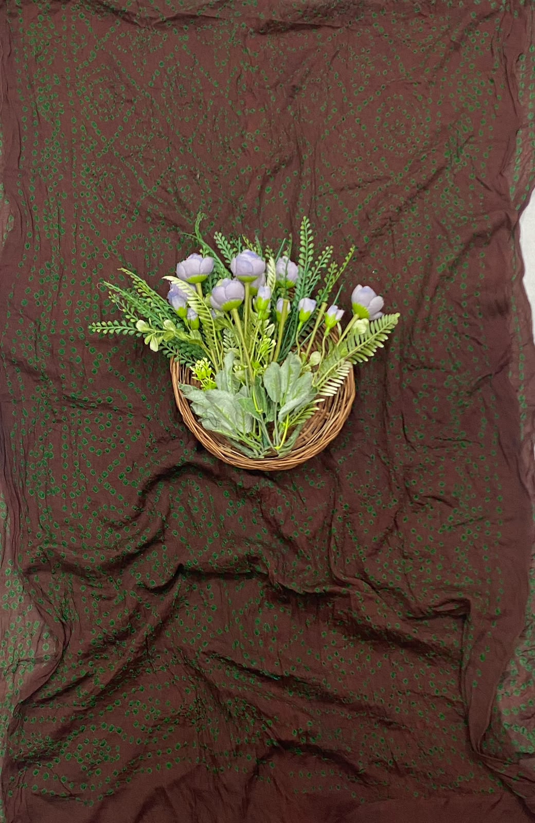 15D Tabby Silk Brown Dupatta Fabric / CKC Dupatta Collection