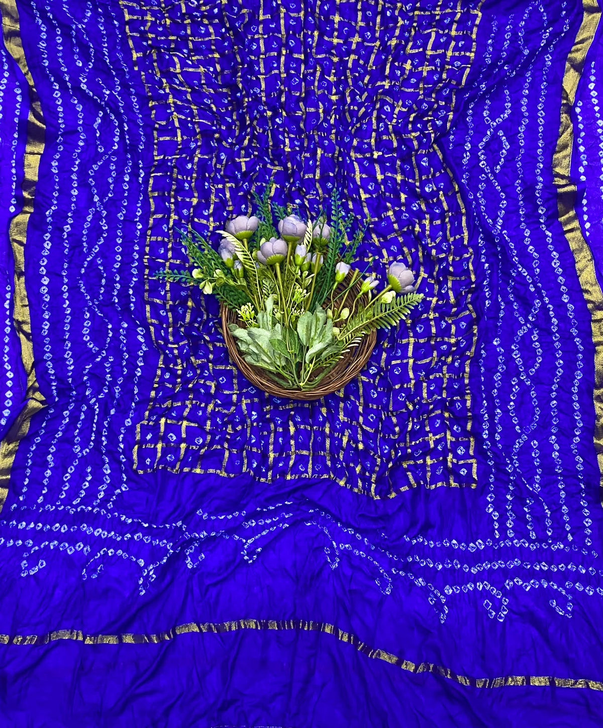 10D Tabby Silk Dark Blue Dupatta Fabric / CKC Dupatta Collection