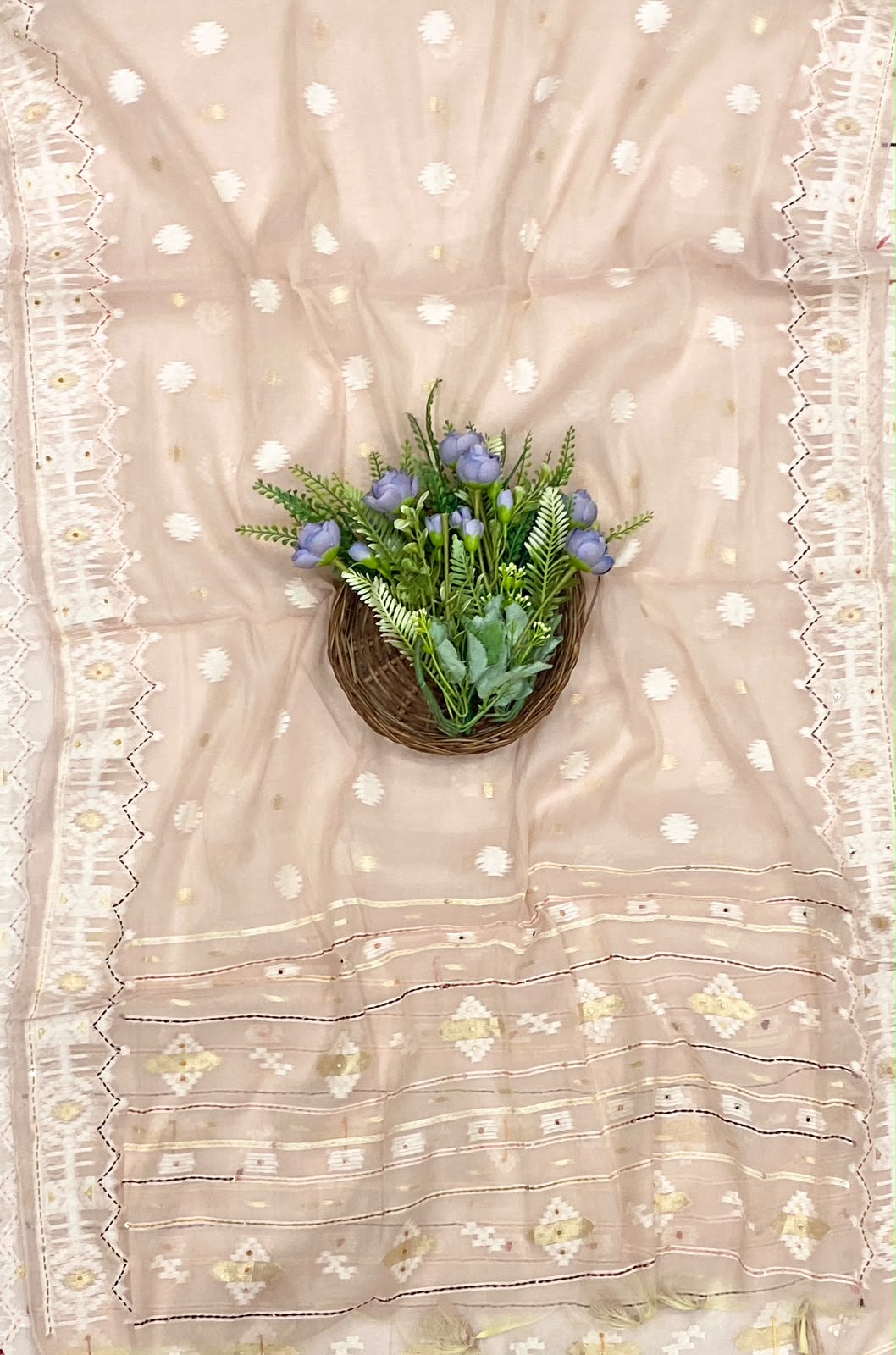 129D Mul Cotton Dusty Pink Suit Fabric / CKC Mul Cotton