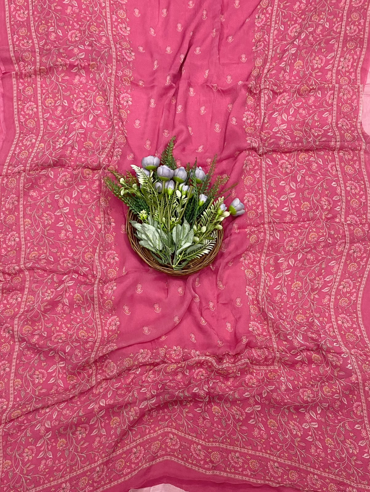 42D Crepe Carrot Pink Suit Fabric / CKC Crepe Suits