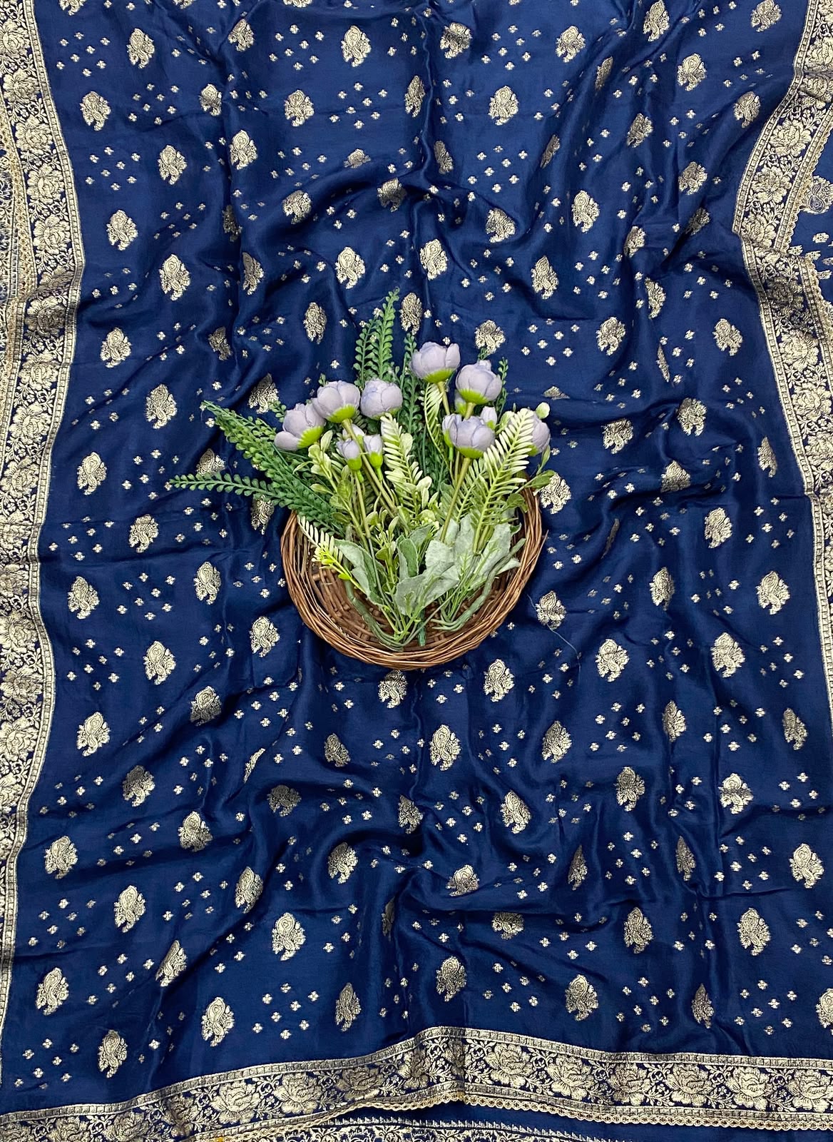 176D Dola Silk Navy Blue Suit Fabric / CKC Partywear Collection