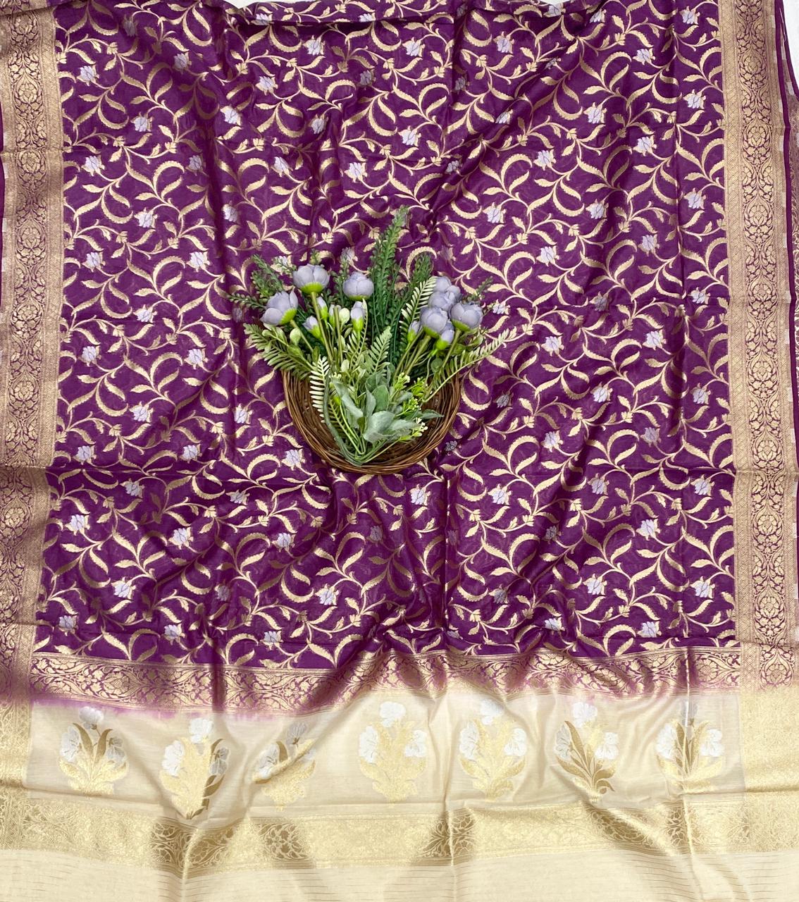390D Banarasi Silk Wine Suit Fabric / CKC Banarasi Edit