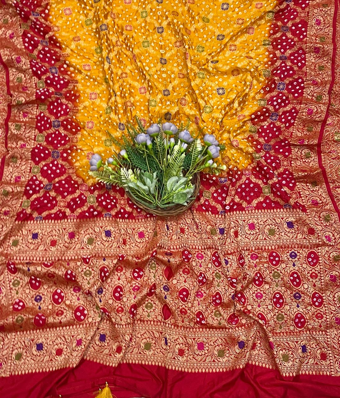329D Banarasi Silk Yellow Suit Fabric / CKC Banarasi Edit
