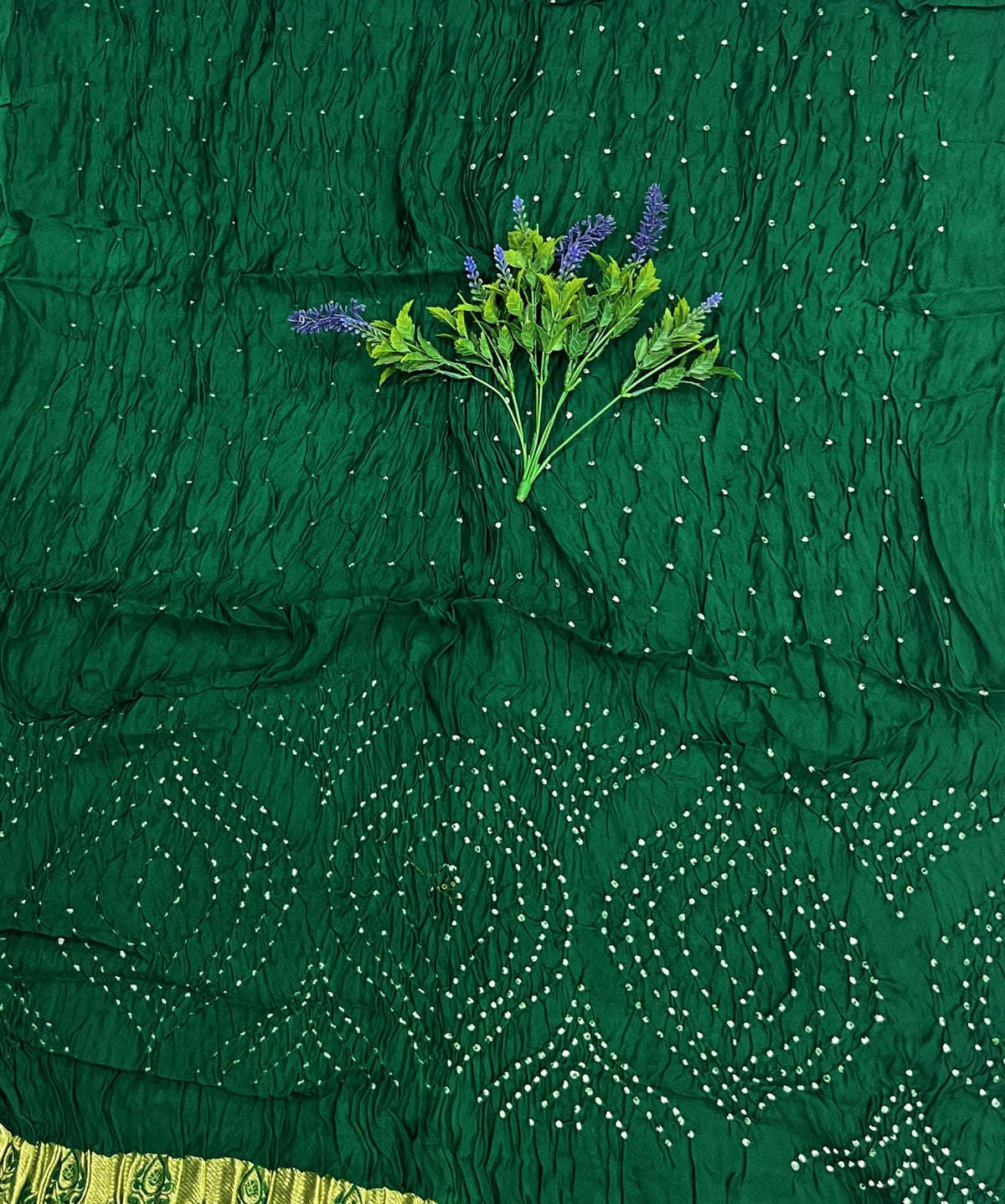 307D Pure Gajji Silk Dark Green Suit Fabric / CKC Jaipuri Suits