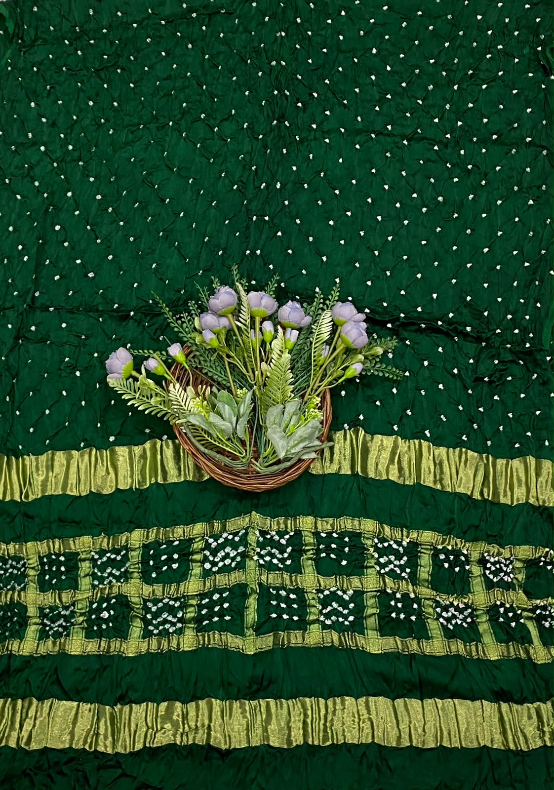 305D Pure Gajji Silk Dark Green Suit Fabric / CKC Jaipuri Suits