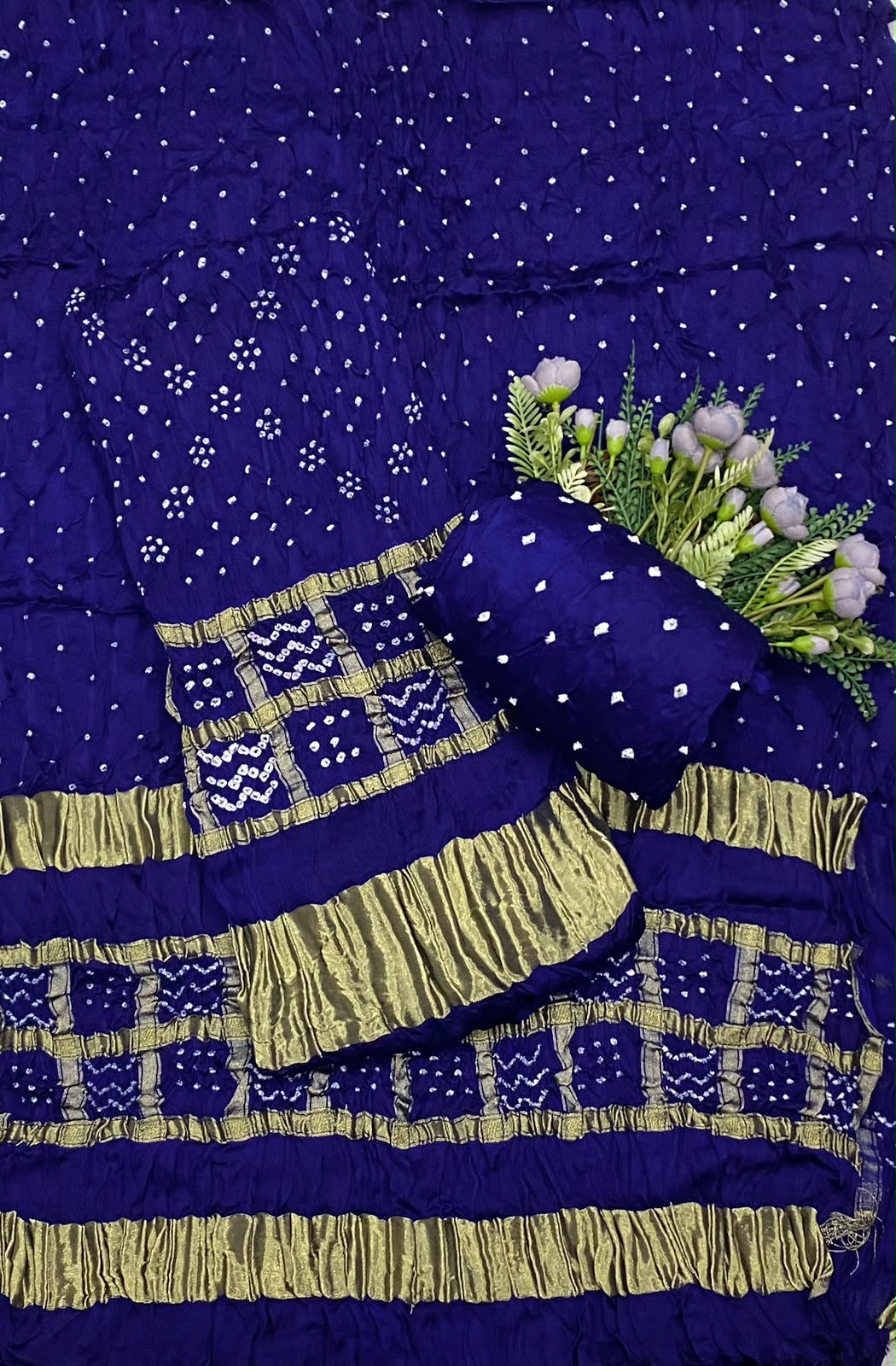303D Pure Gajji Silk Dark Blue Suit Fabric / CKC Jaipuri Suits