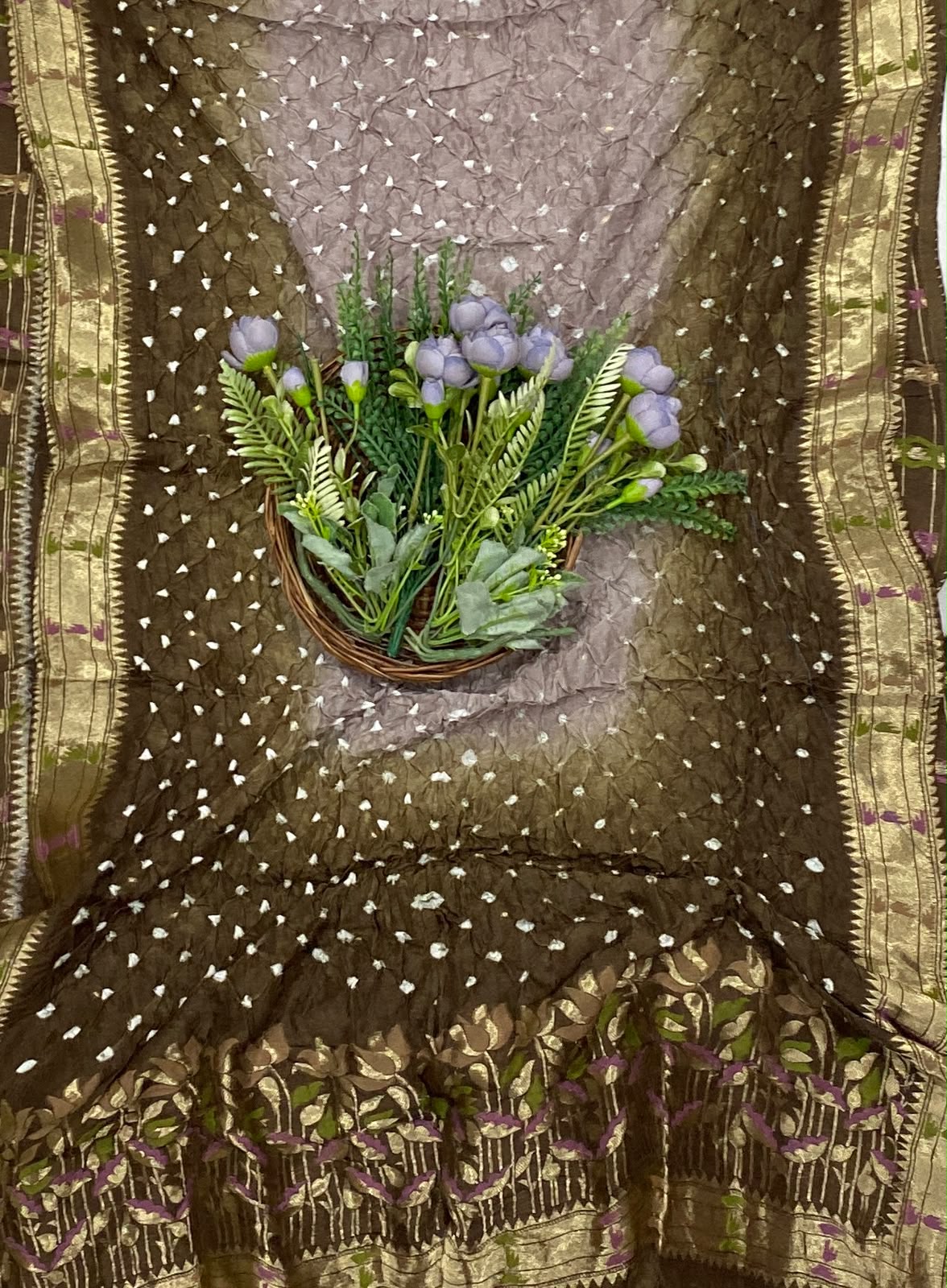312D Dola Silk Brown Suit Fabric / CKC Jaipuri Suits