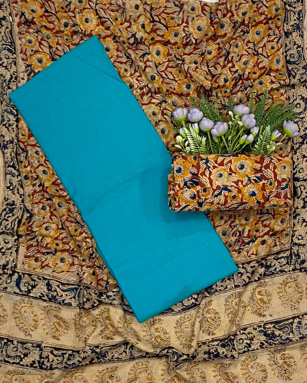 349D Cotton Blue suit Fabric / CKC Cotton Bazaar