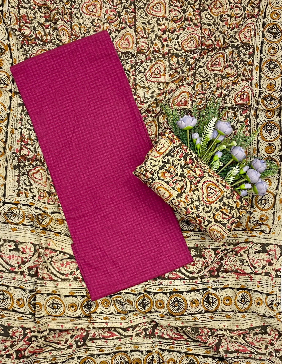 656D Cotton Pink suit Fabric / CKC Cotton Bazaar