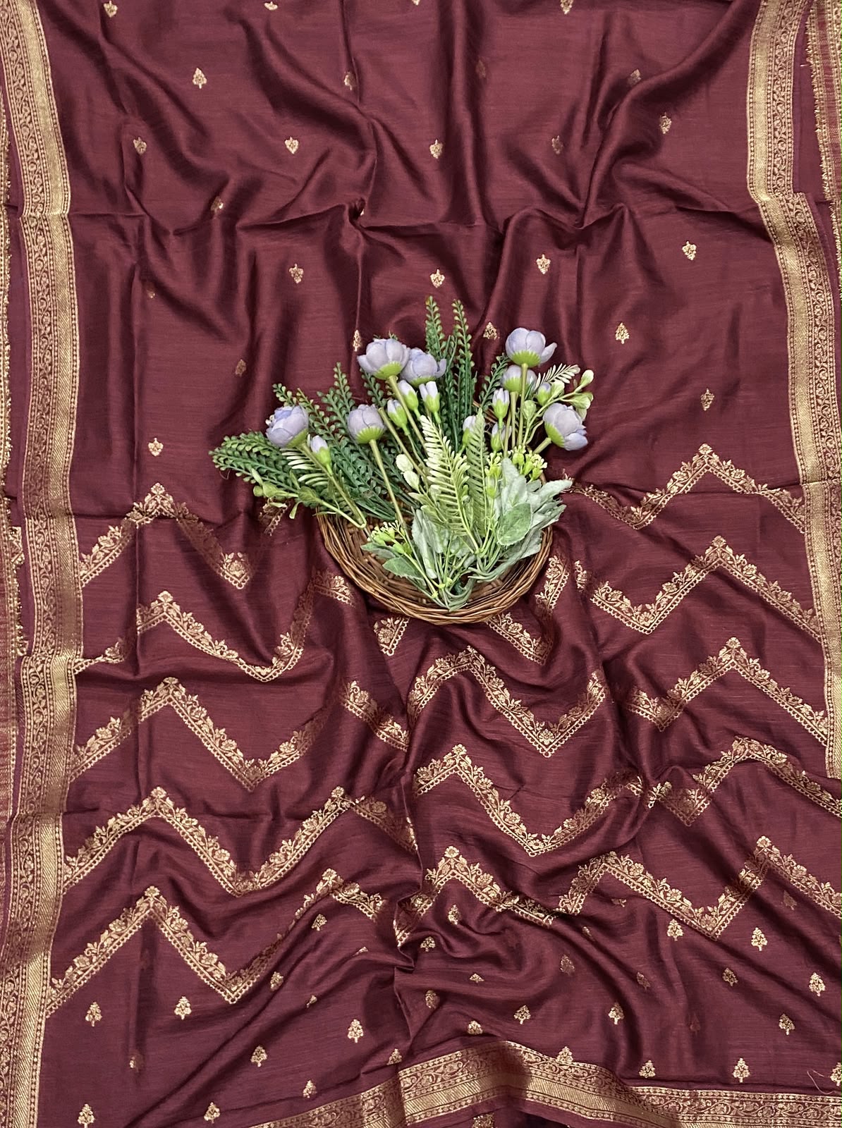 920D Banarasi Silk Dark Maroon Suit Fabric / CKC Banarasi Edit