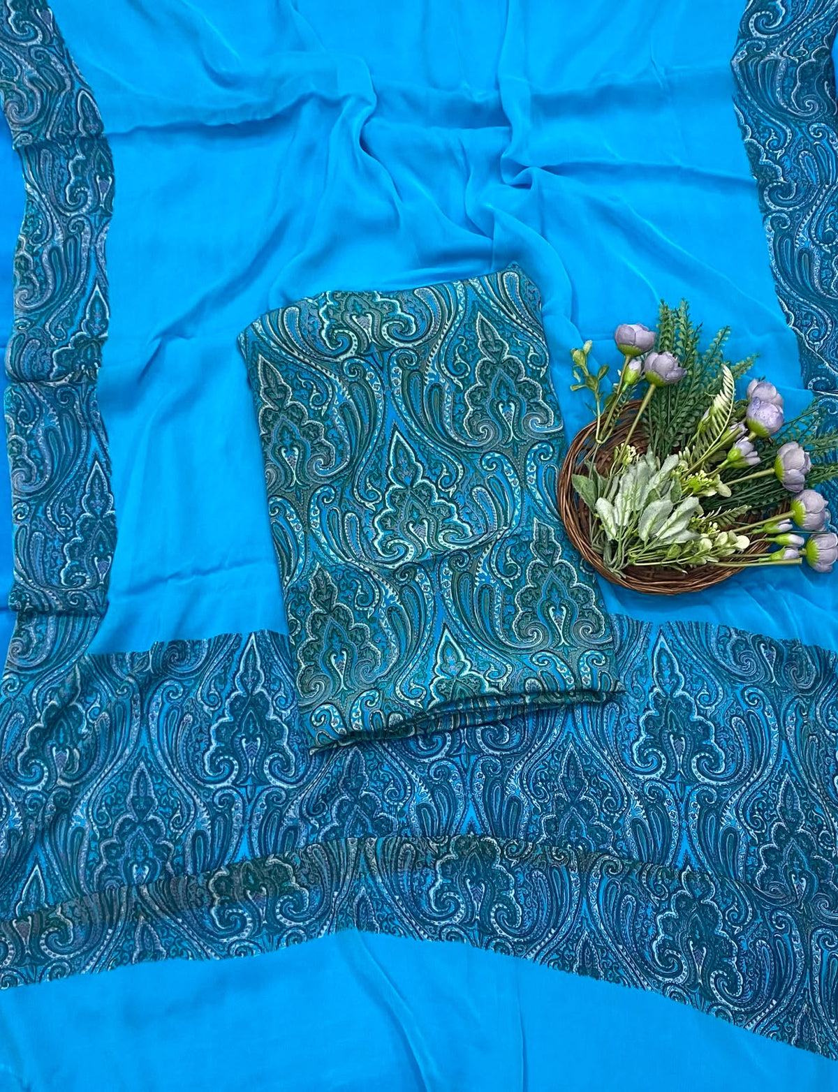 930D Crepe Blue Suit Fabric / CKC Crepe Suits
