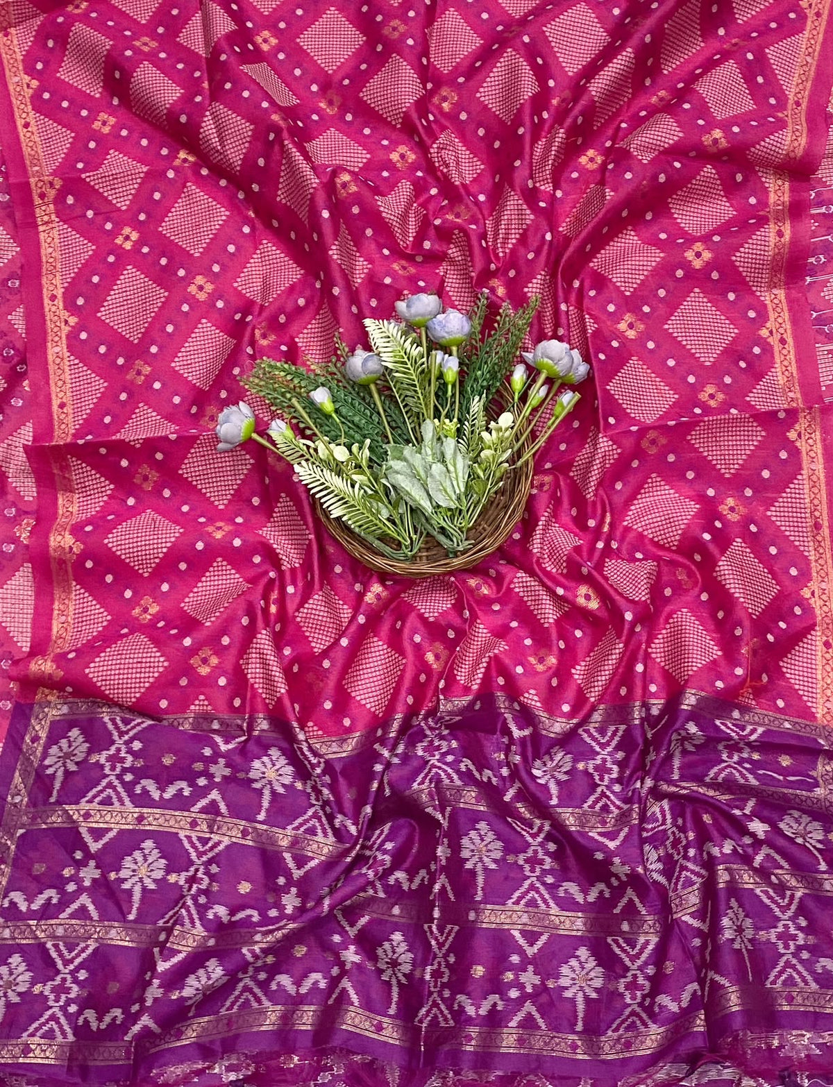 966D Jamdani Purple Suit Fabric / CKC Jamdani Suits