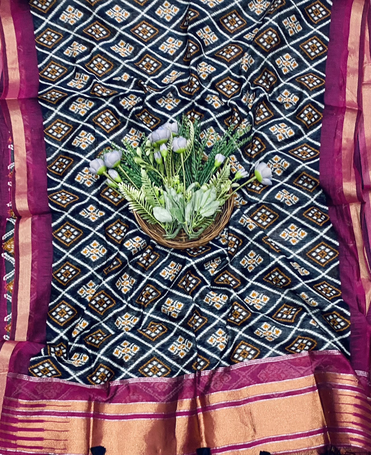 10E D Maheshwari Dark Blue Suit Fabric / CKC Maheshwari Suits