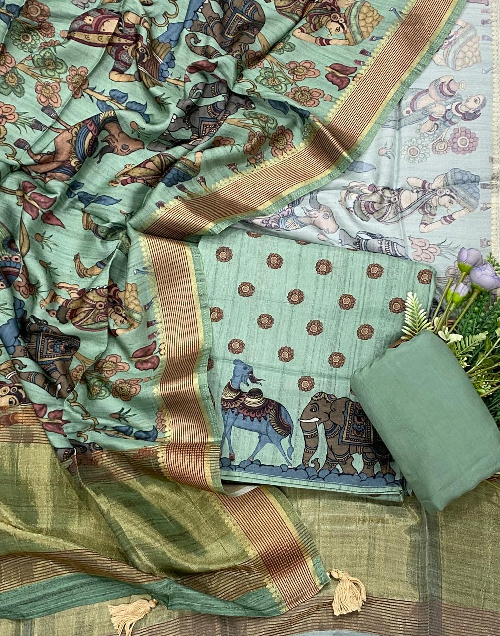 2E SILK SEA BLUE SUITS FABRIC / CKC SILK SUITS