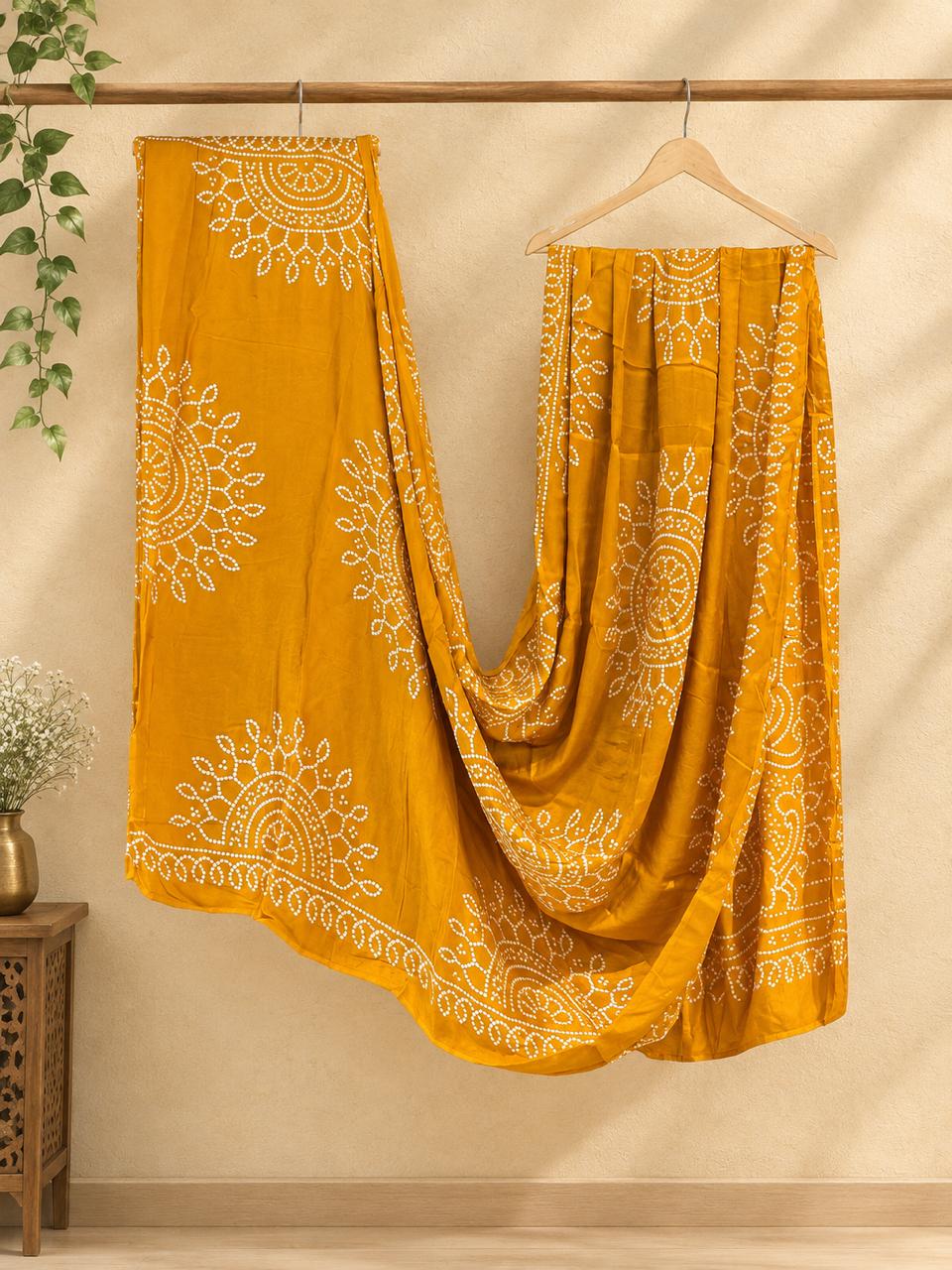 28E Modal Silk Yellow Saree / CKC Sarees