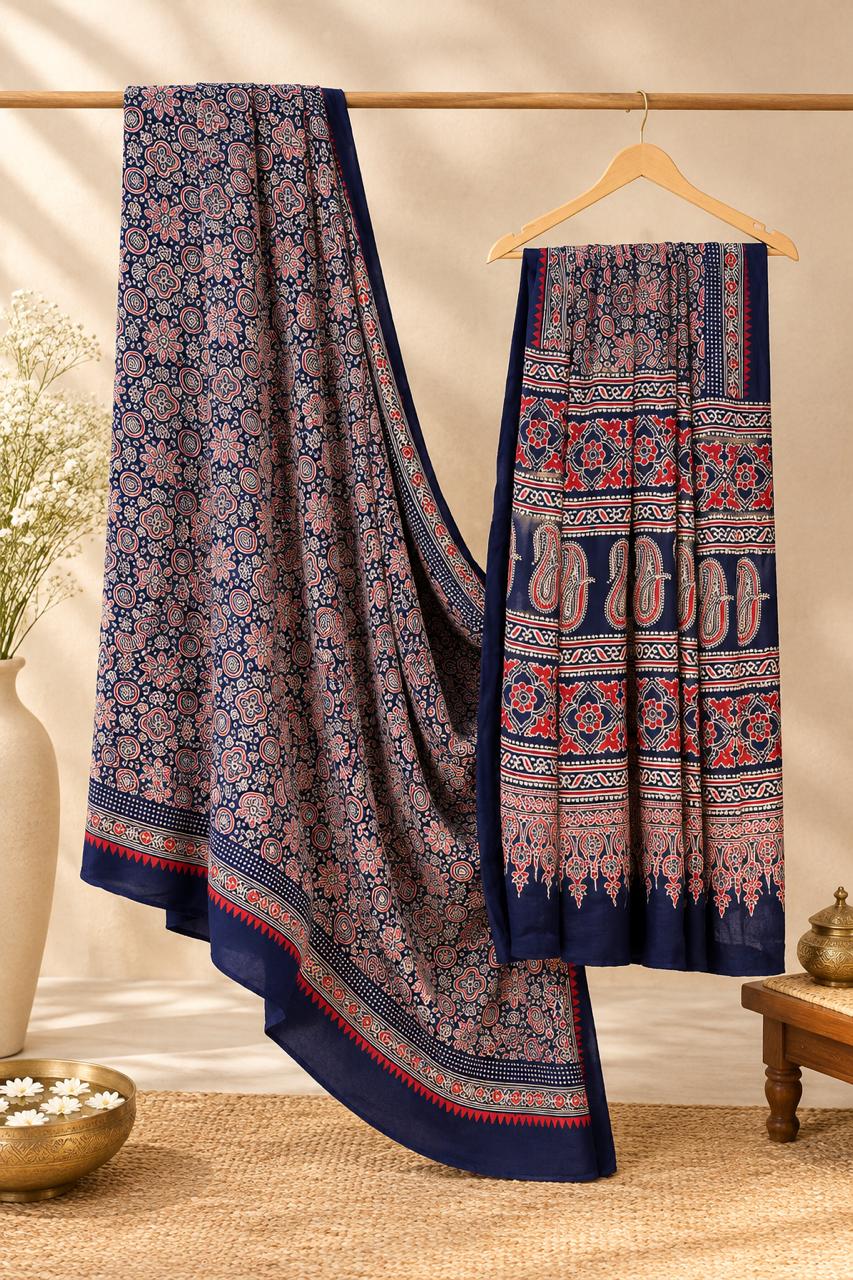 24E Modal Silk Navy Blue Saree / CKC Sarees