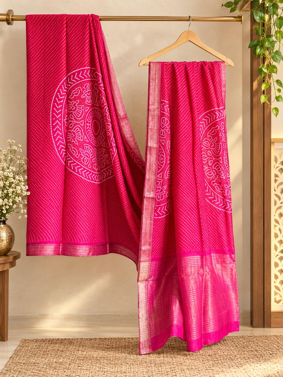 33E Modal Silk Magenta Saree / CKC Sarees