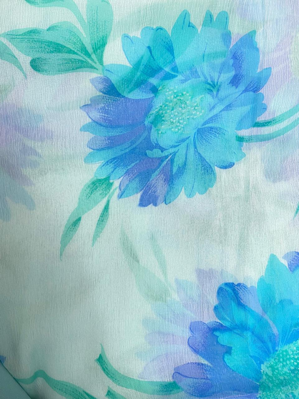 CKC 698 Chiffon Blue Suit Fabric/ CKC Chiffon Suits