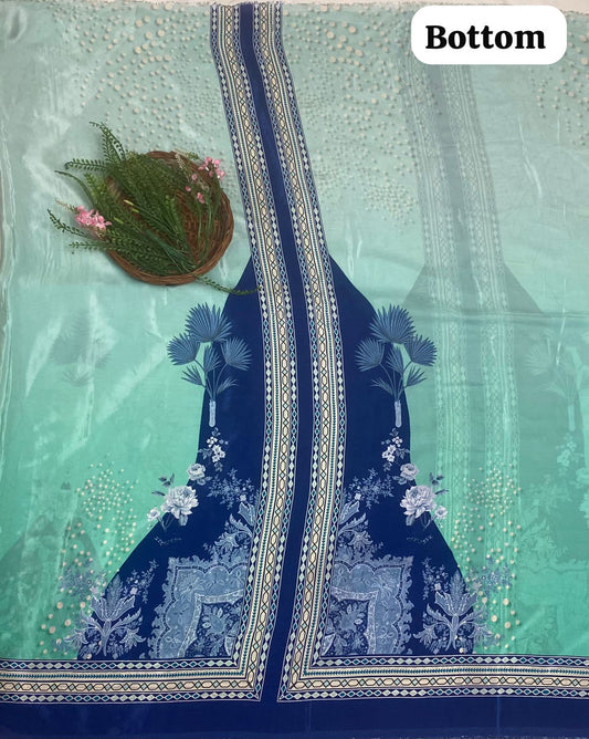 Crepe Sea Green Co-Ord Set Fabric / CKC Co-Ord Set Collection