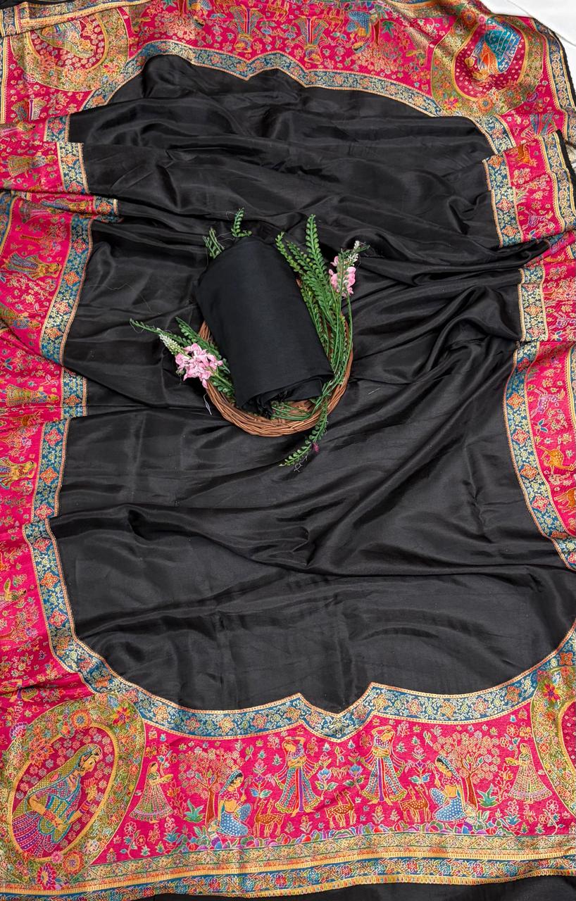 Banarasi Black Suit Fabric / Festive Vibe