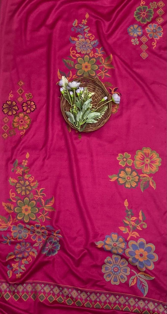 Pashmina Majenta Suit Fabric/ CKC Winter Suits