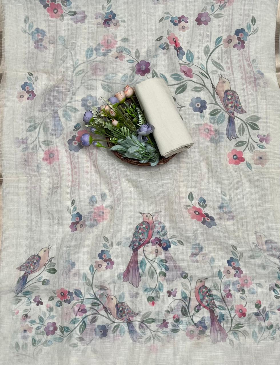 CKC 854 Kotta Doria Off White Suit Fabric/ Mal Cotton
