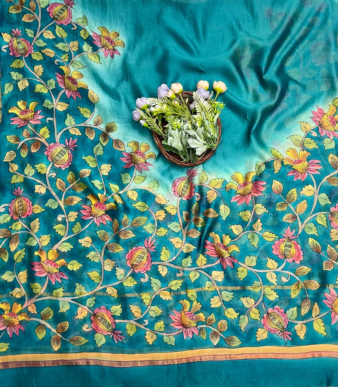 CKC 675 Pure Maheshwari Sea Blue Suit Fabric/ CKC Maheshwari Suits