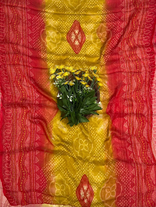 CKC 693 Cotton Sea Red With Mustard Suit Fabric / CKC Jaipuri Suits